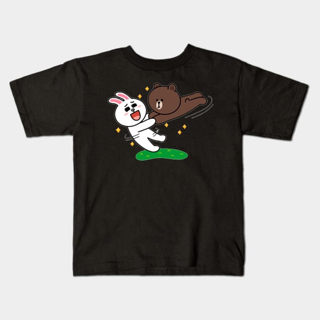 brown and cony Kids T-Shirt by ezzobair